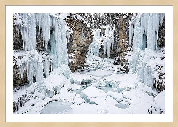 Maligne Canyon In Winter