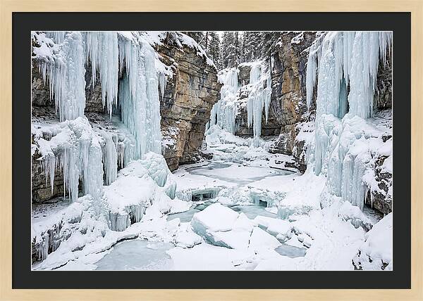 Maligne Canyon In Winter