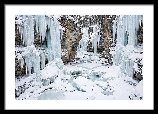 Maligne Canyon In Winter