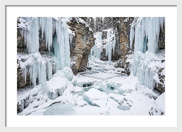 Maligne Canyon In Winter