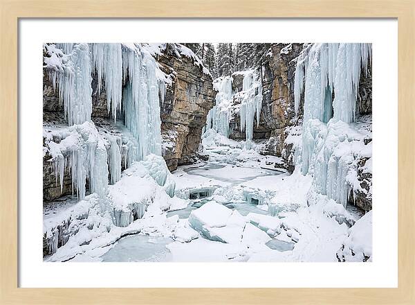 Maligne Canyon In Winter