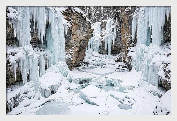 Maligne Canyon In Winter