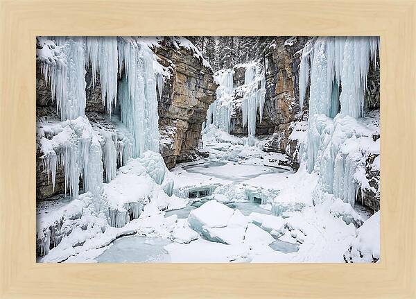 Maligne Canyon In Winter