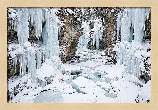 Maligne Canyon In Winter