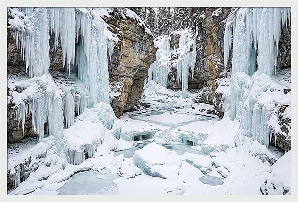 Maligne Canyon In Winter