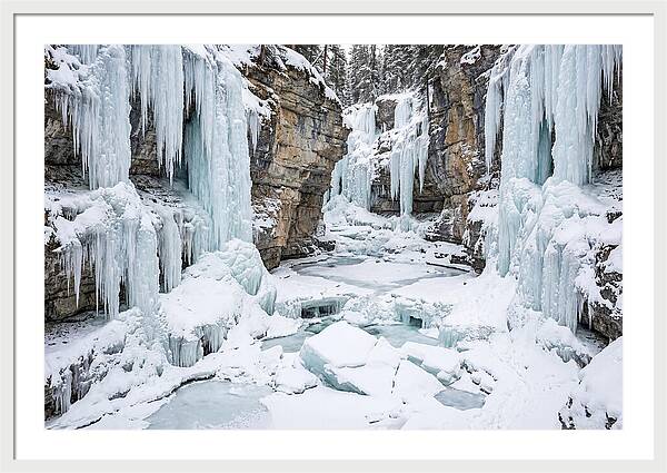 Maligne Canyon In Winter