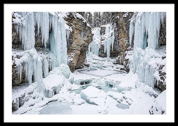 Maligne Canyon In Winter