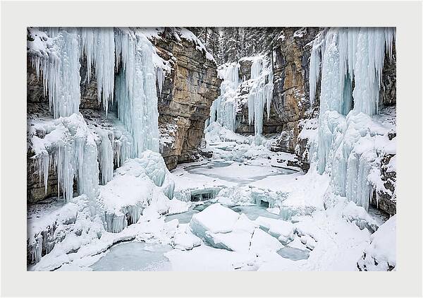Maligne Canyon In Winter