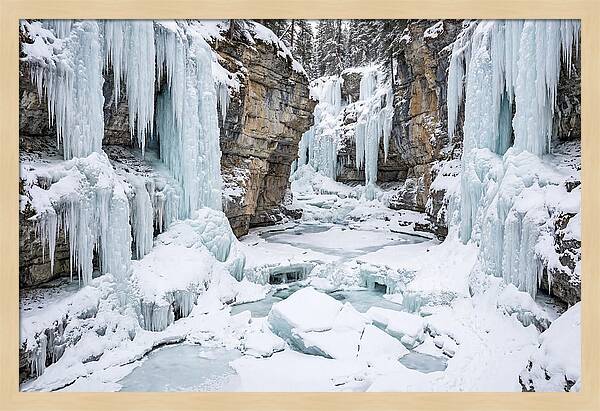 Maligne Canyon In Winter
