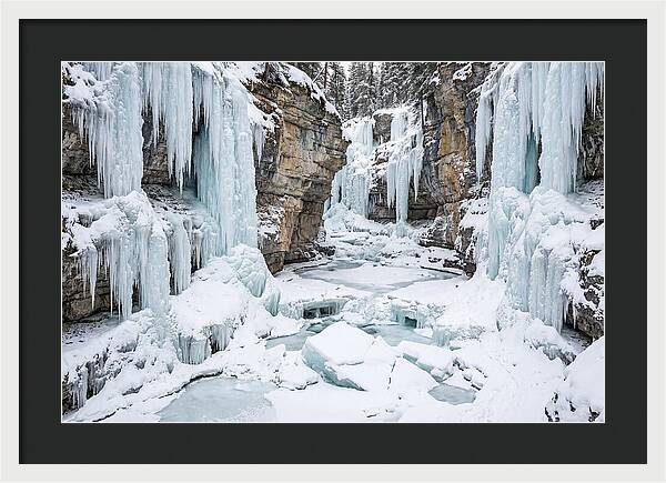 Maligne Canyon In Winter