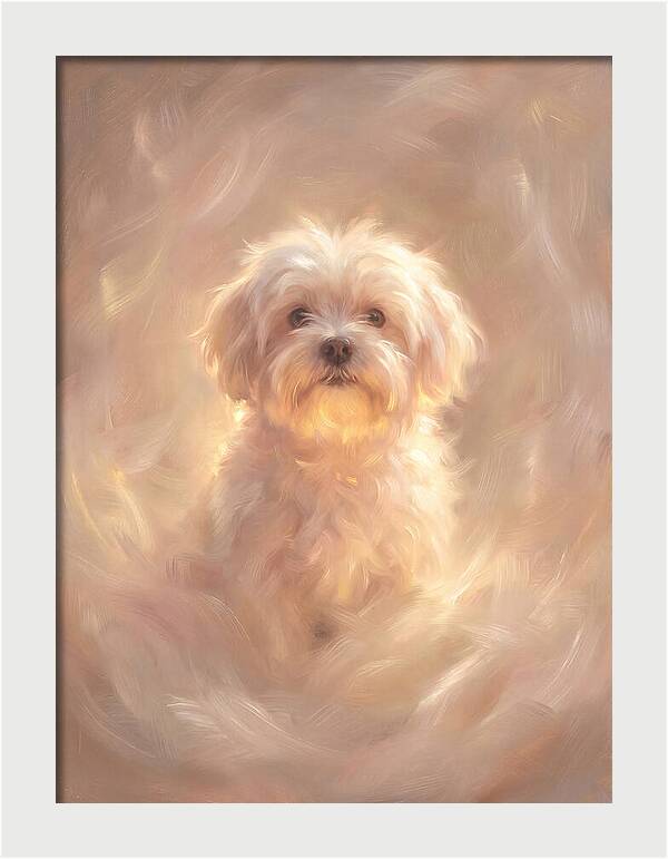 Maltese Dog In Glow