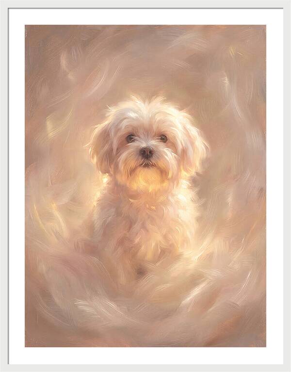 Maltese Dog In Glow