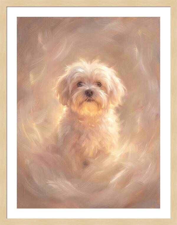 Maltese Dog In Glow