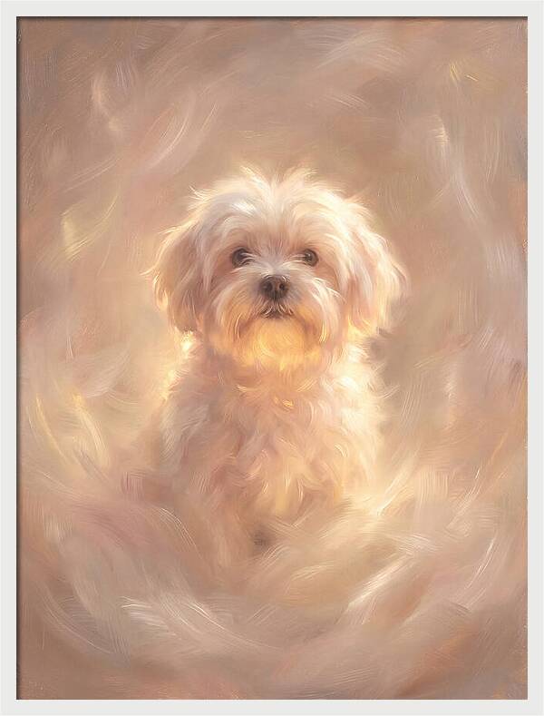 Maltese Dog In Glow