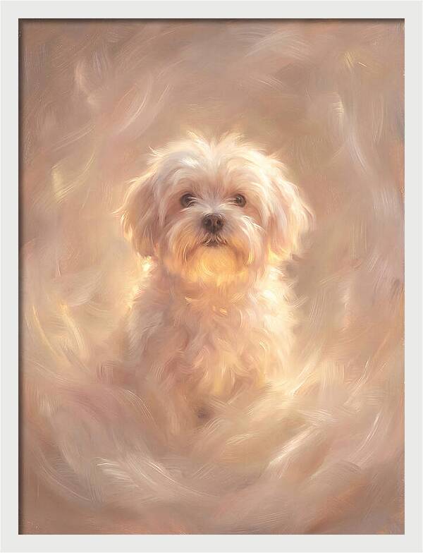 Maltese Dog In Glow