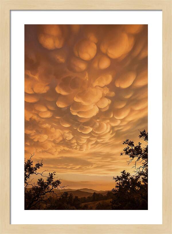 Mammatus Clouds At Sunset