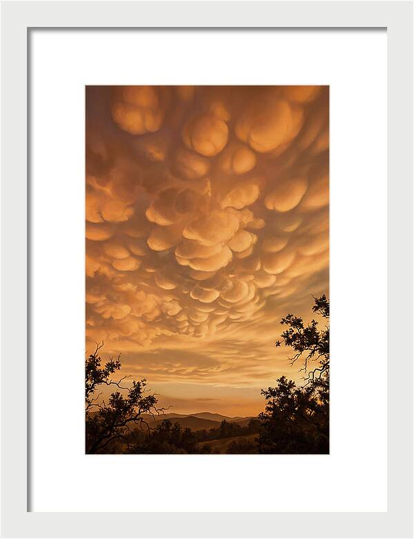 Mammatus Clouds At Sunset