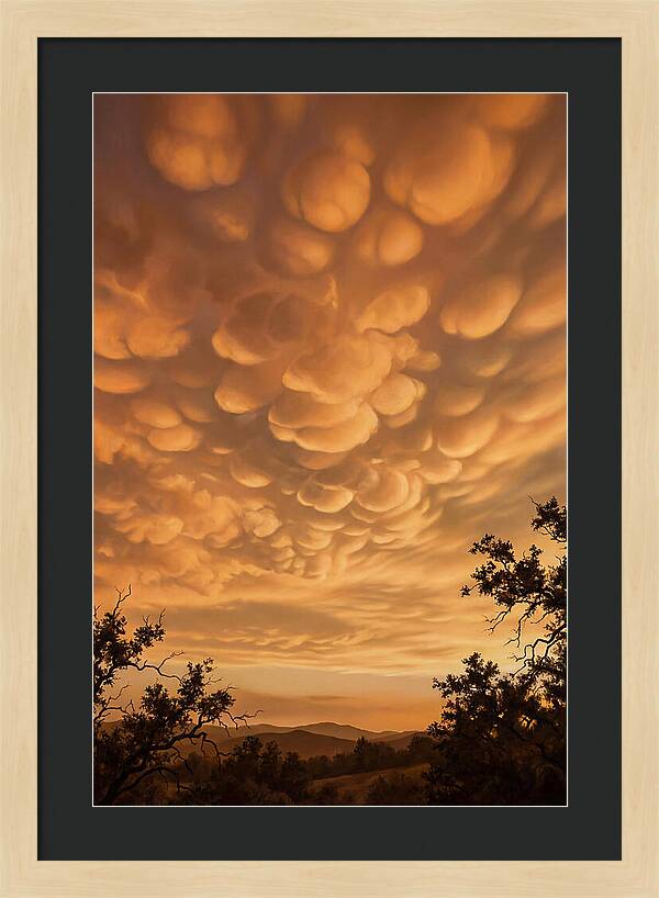 Mammatus Clouds At Sunset