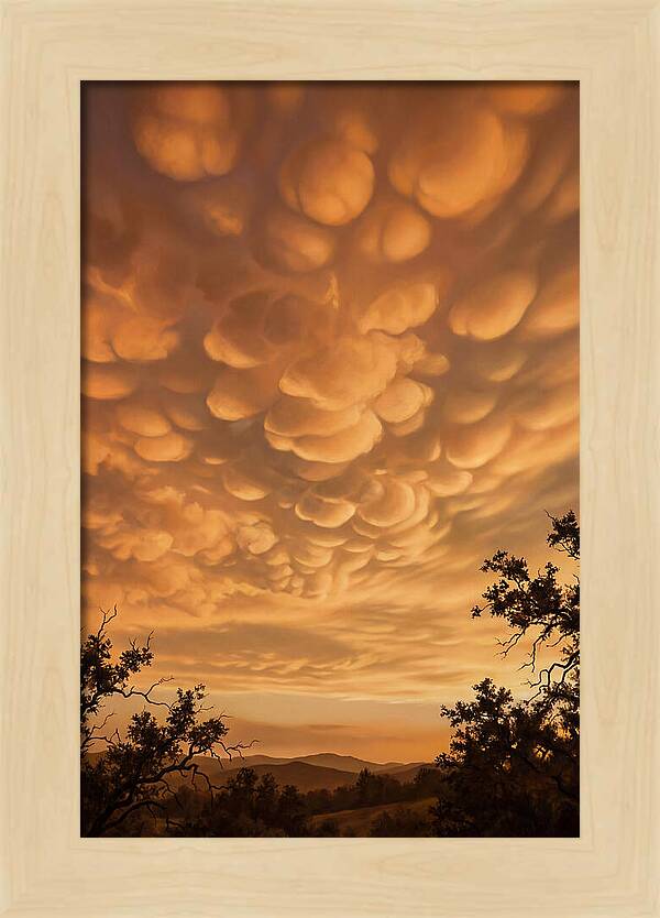 Mammatus Clouds At Sunset