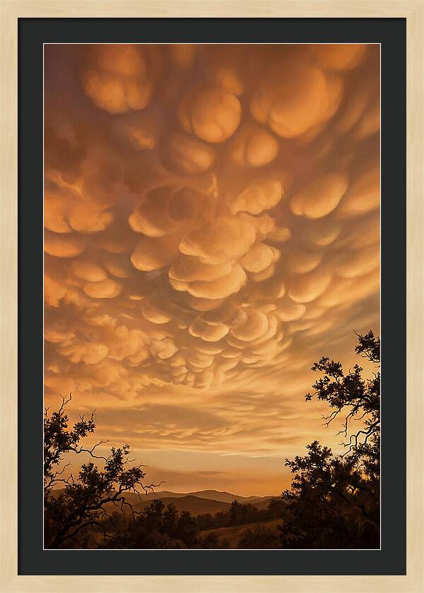 Mammatus Clouds At Sunset