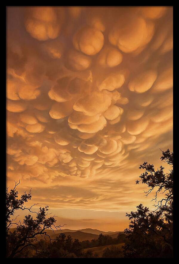 Mammatus Clouds At Sunset