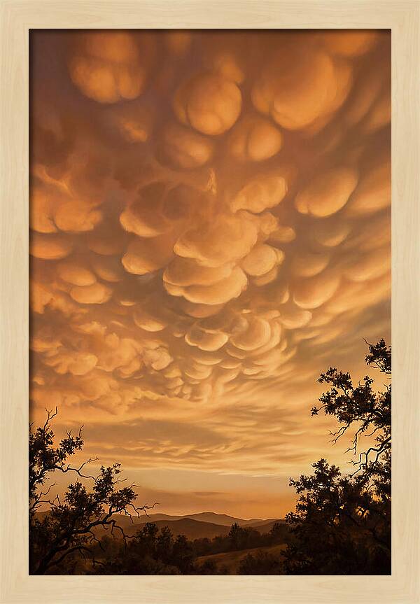 Mammatus Clouds At Sunset
