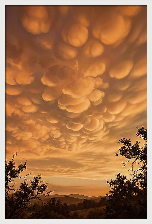 Mammatus Clouds At Sunset
