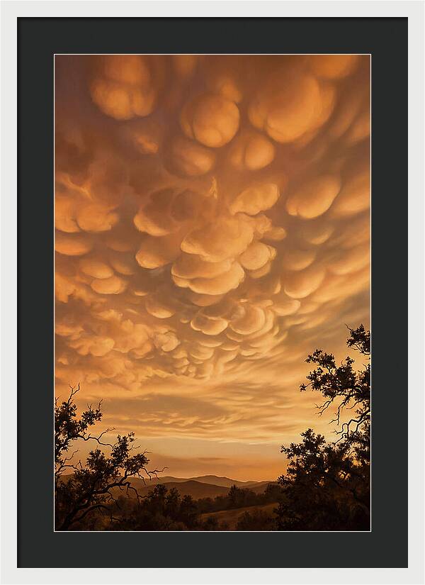 Mammatus Clouds At Sunset