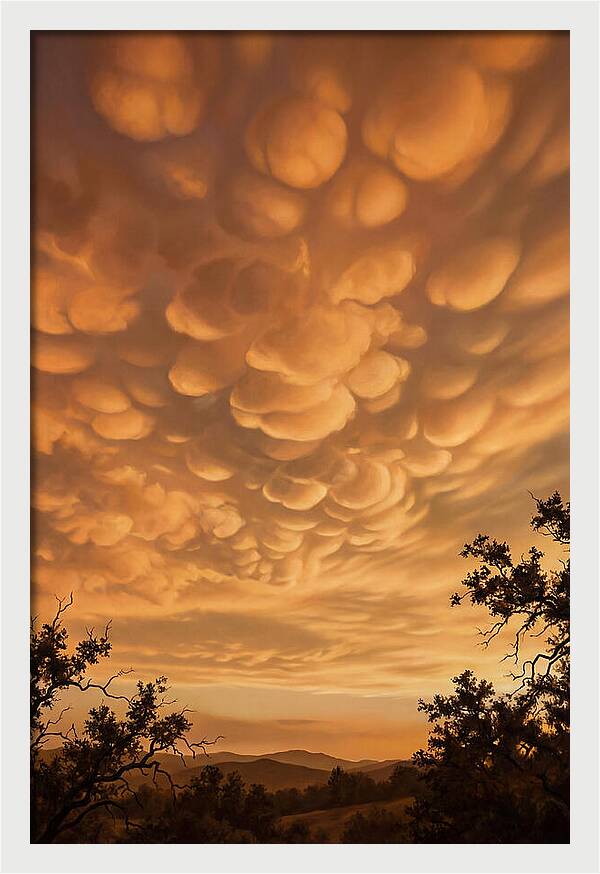 Mammatus Clouds At Sunset