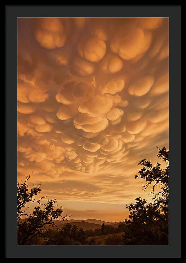 Mammatus Clouds At Sunset