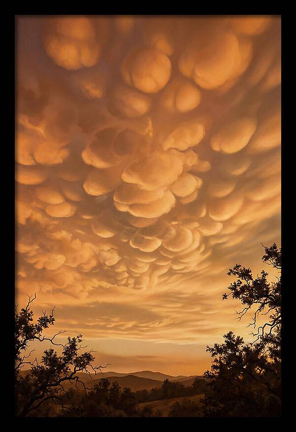 Mammatus Clouds At Sunset