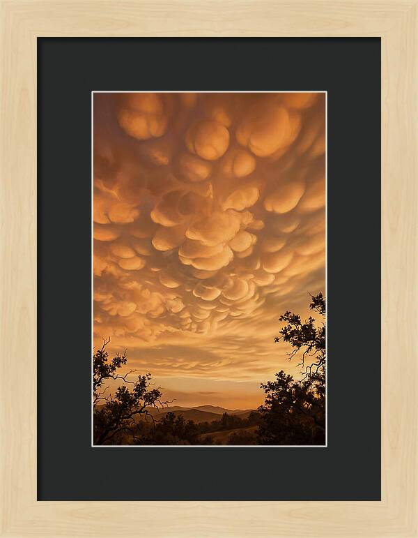 Mammatus Clouds At Sunset
