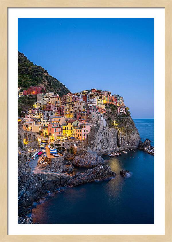 Manarola At Blue Hour