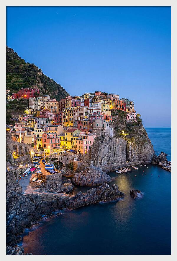 Manarola At Blue Hour