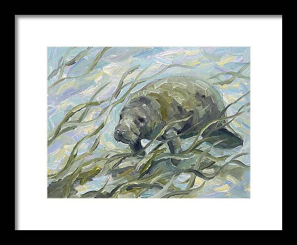 Manatee Among Sea Grass