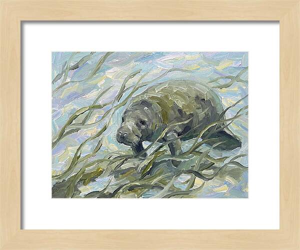 Manatee Among Sea Grass
