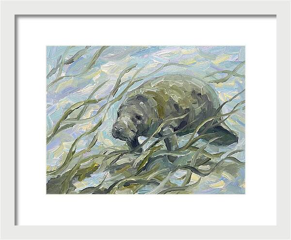 Manatee Among Sea Grass