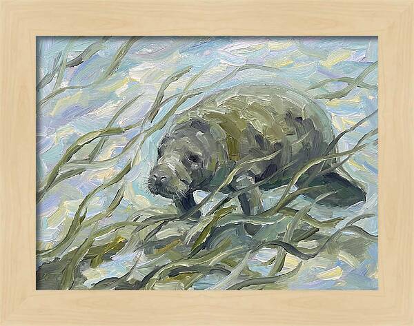 Manatee Among Sea Grass