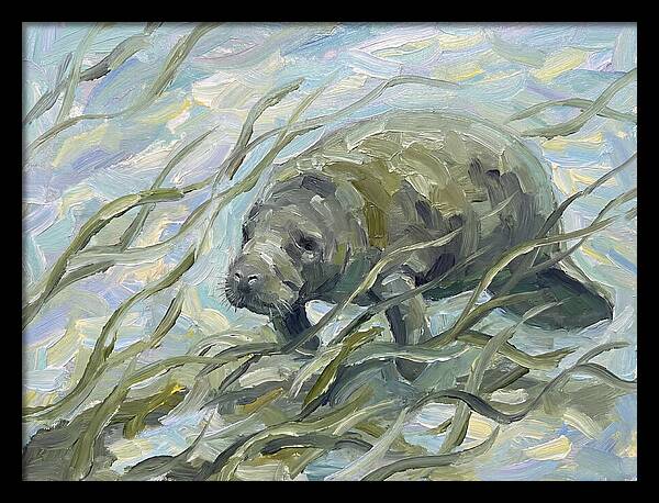 Manatee Among Sea Grass