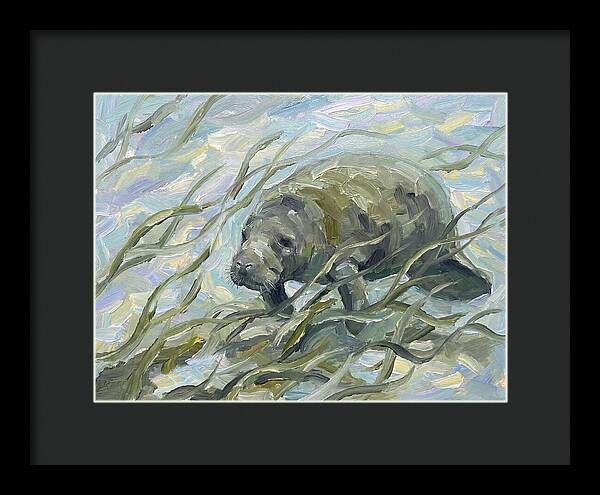 Manatee Among Sea Grass