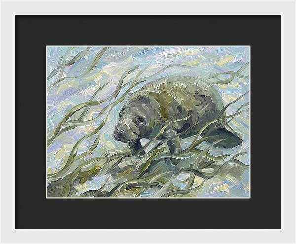 Manatee Among Sea Grass