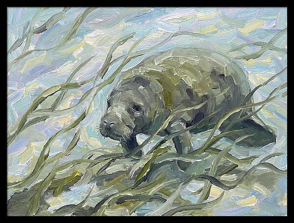 Manatee Among Sea Grass