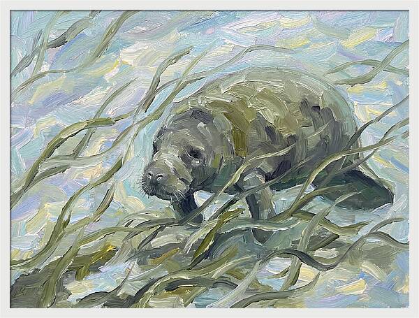 Manatee Among Sea Grass