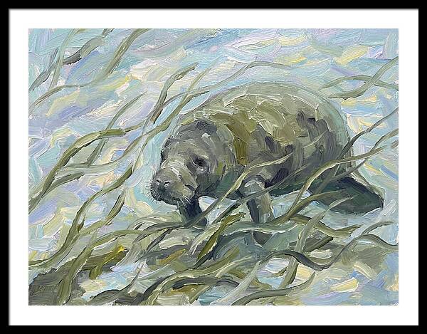 Manatee Among Sea Grass