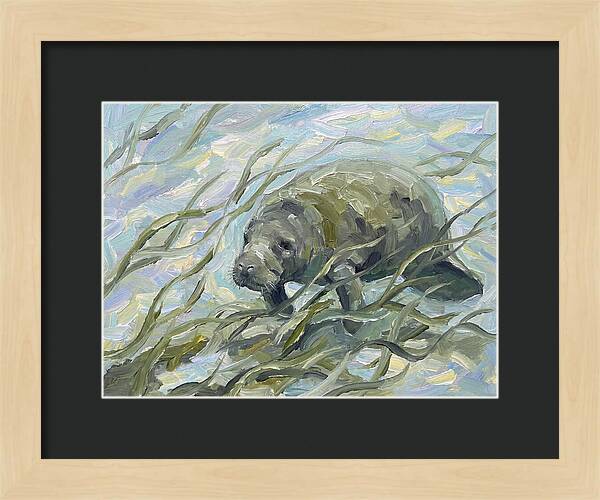 Manatee Among Sea Grass