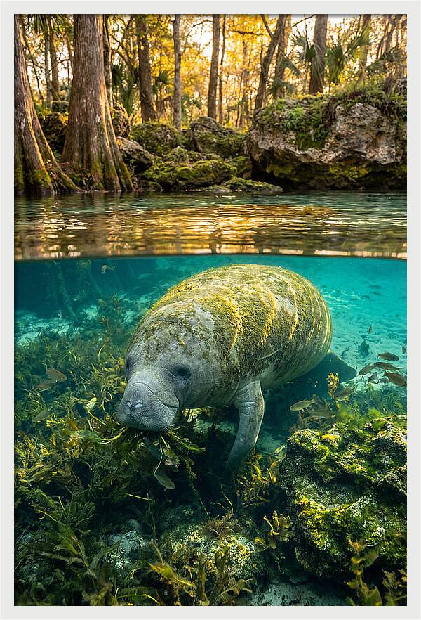 Manatee In Crystal Springs