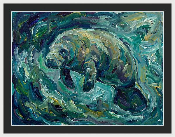 Manatee In Expressionist Style
