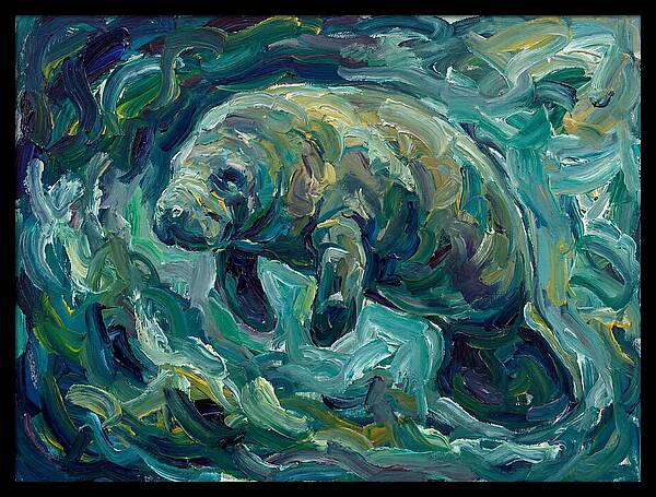 Manatee In Expressionist Style