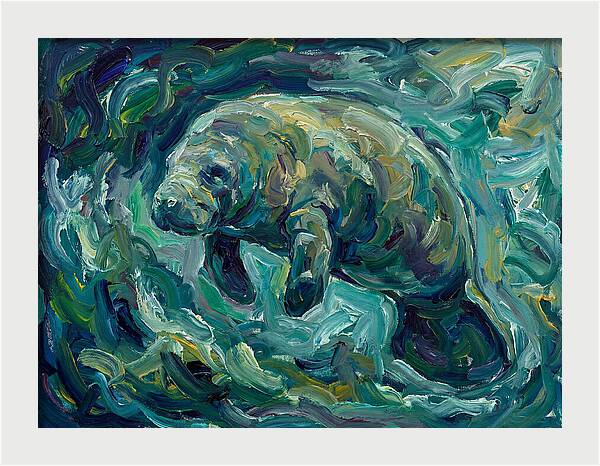 Manatee In Expressionist Style
