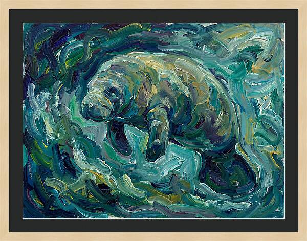Manatee In Expressionist Style